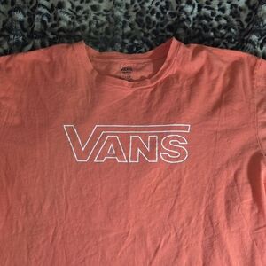 Vans Coral T-Shirt with White Logo Size XXL